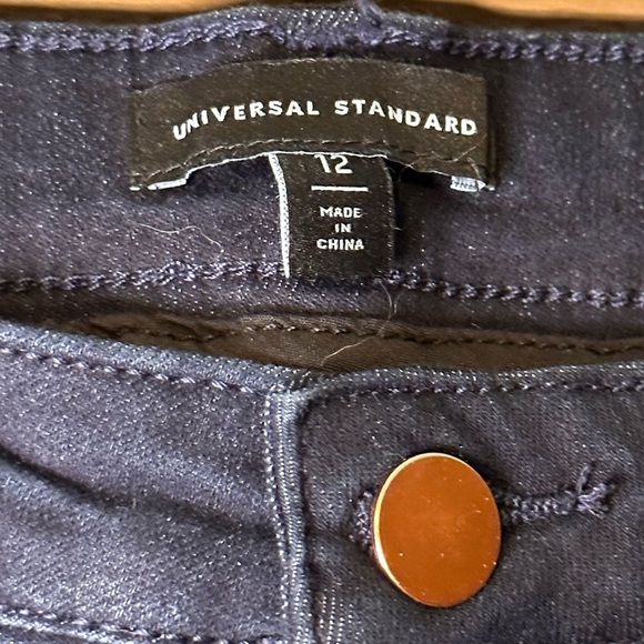 Universal Standard Seine Mid Rise Skinny Jeans Dark Indigo Size 12 - Picture 8 of 9